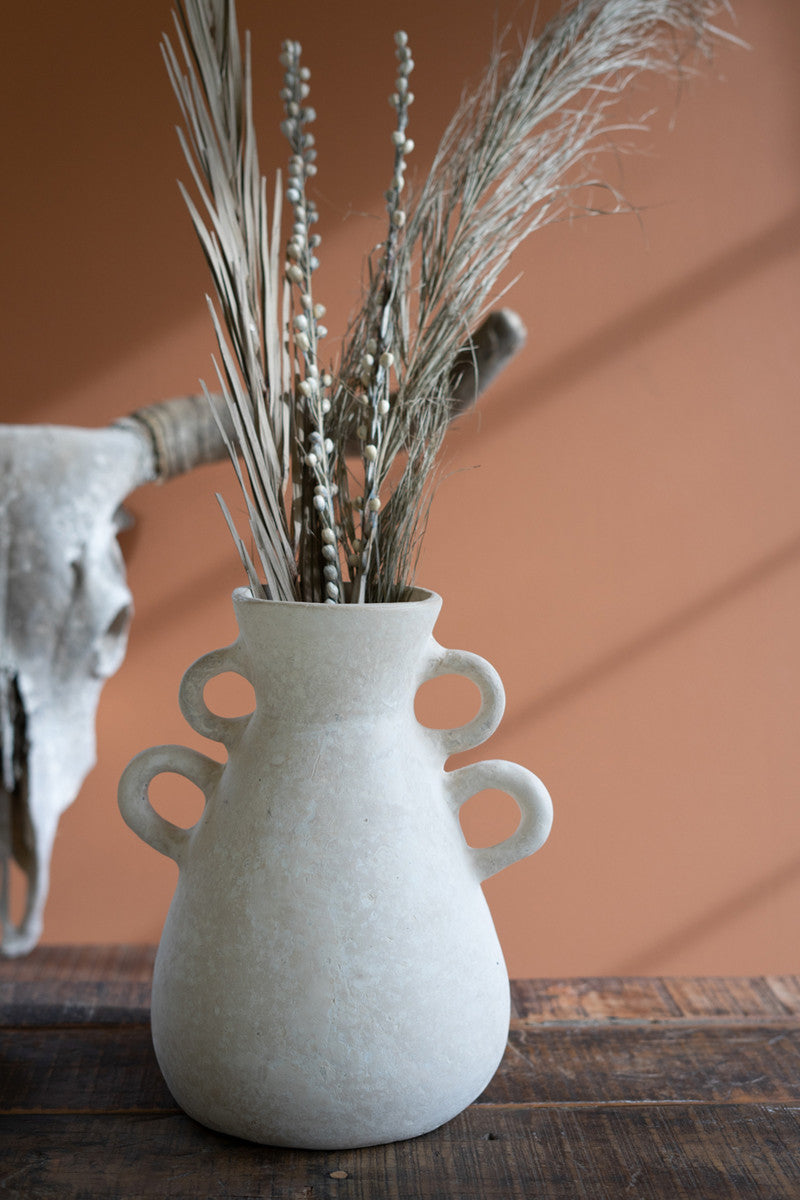 Paper Mache Vase with Four Handles