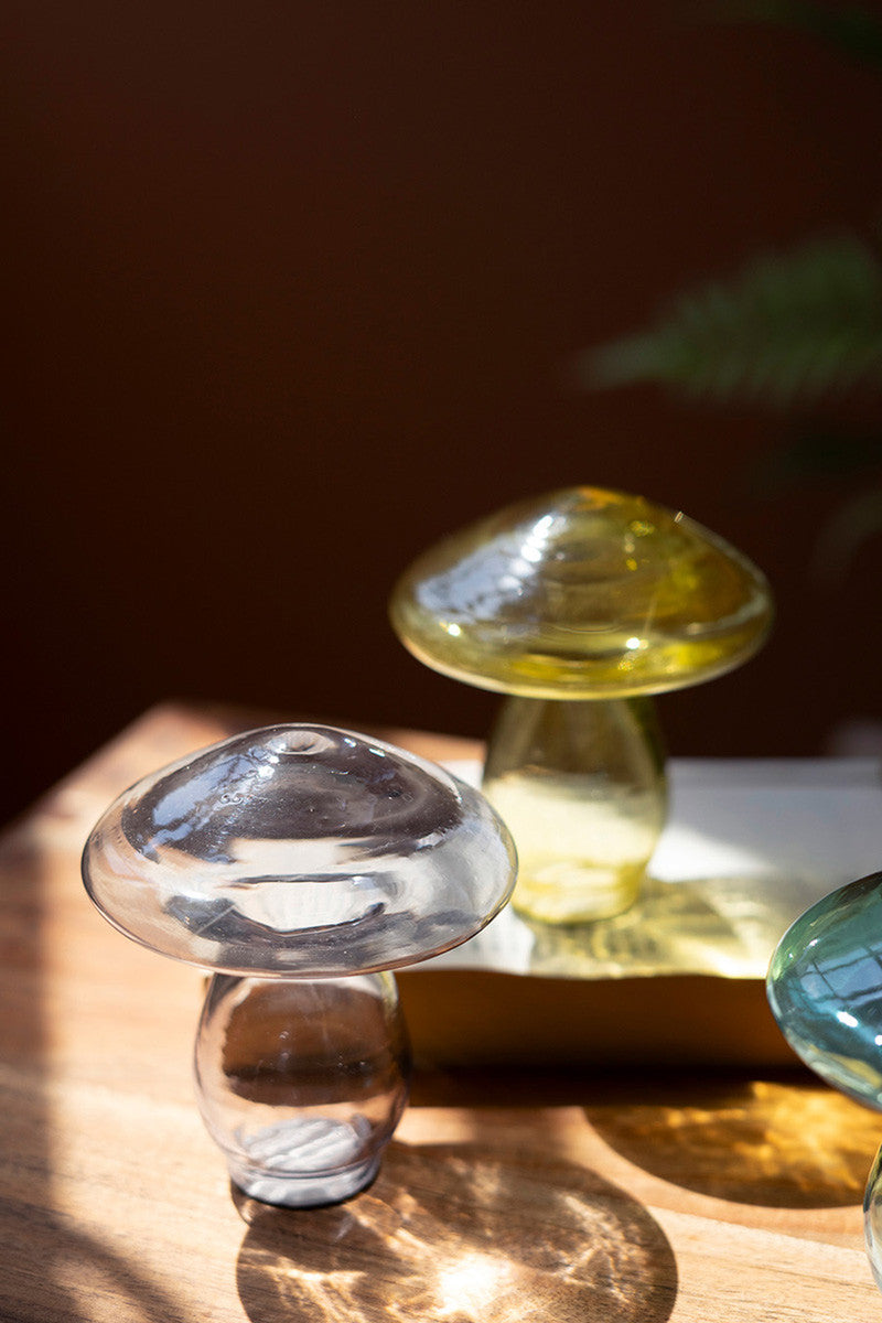 Set of 3 Glass Mushrooms