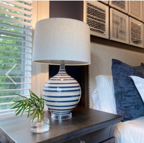 Tideline 27" Navy/White Table Lamp