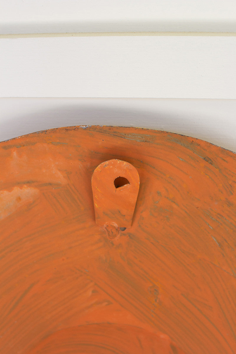 Hand-Hammered Recycled Metal Sun Face