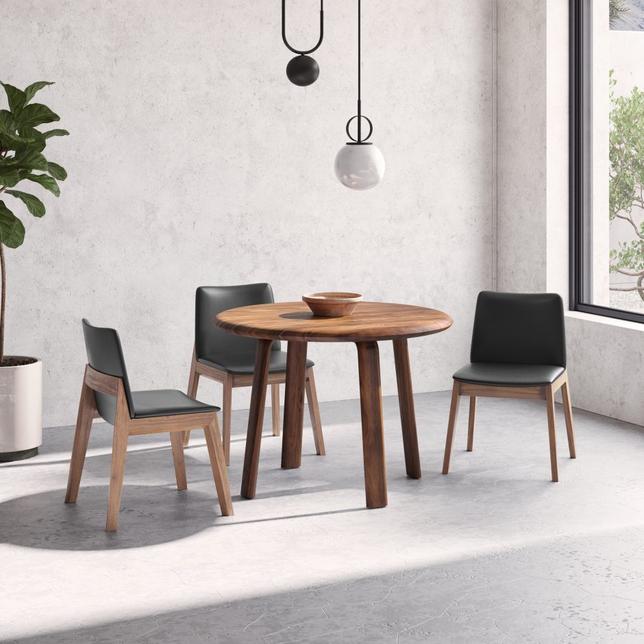 Deco Dining Chair In Black Set of 2