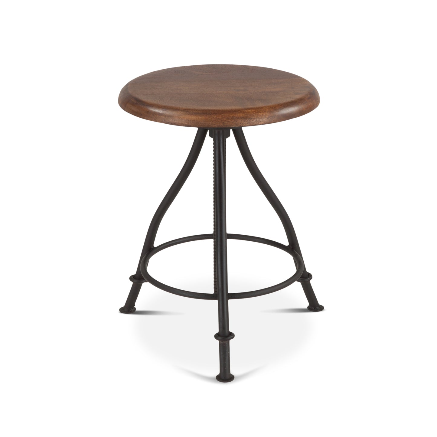 Industrial Loft Adjustable Stool in Walnut