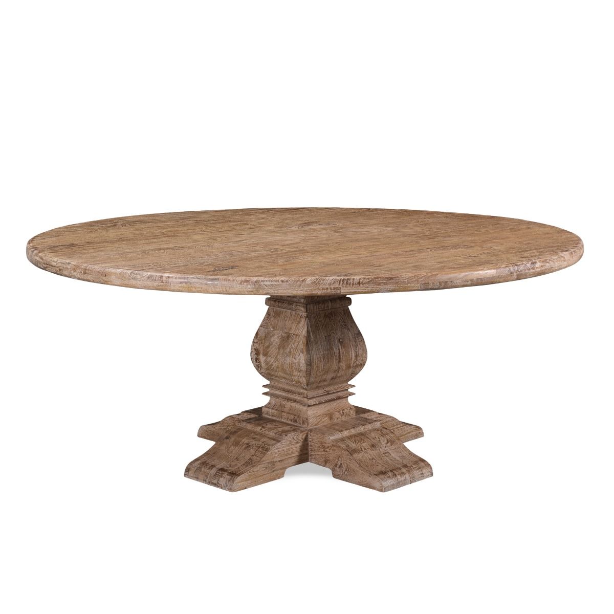 San Rafael 72" Round Dining Table Antique Oak