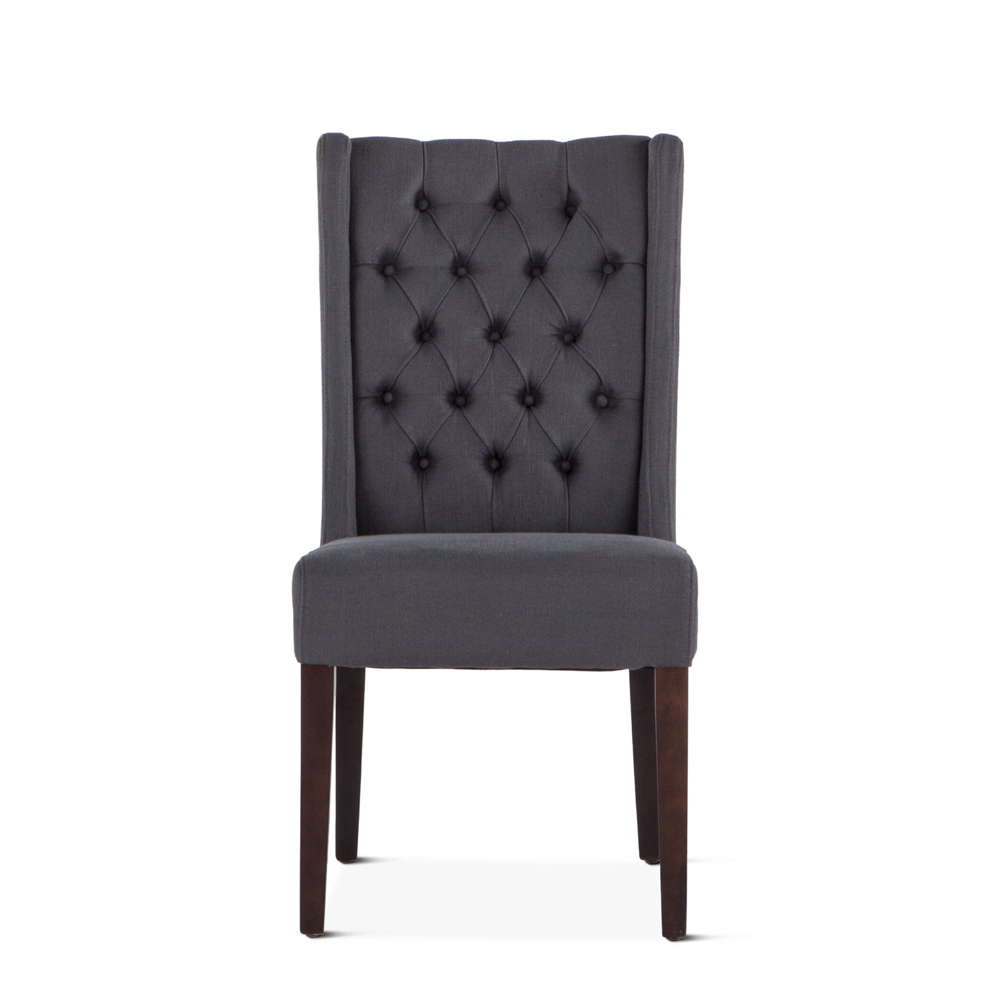 Lara Dining Chair Gray w Dark Legs