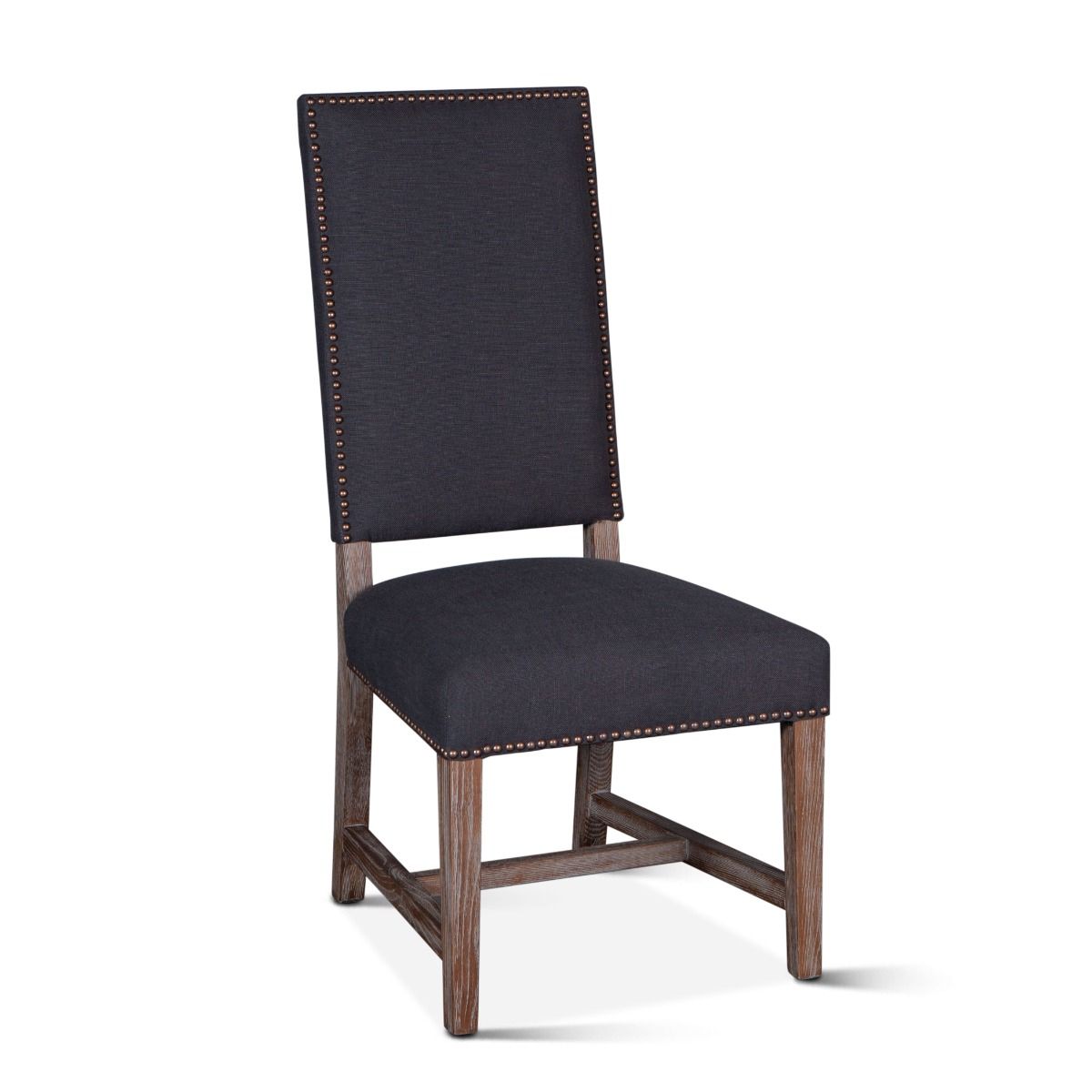 Darcy Dining Chair Dark Grey Linen Driftwood Finish