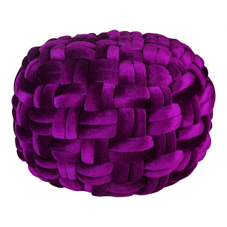 PJ Velvet Pouf Wine SKU: LK-1002-22