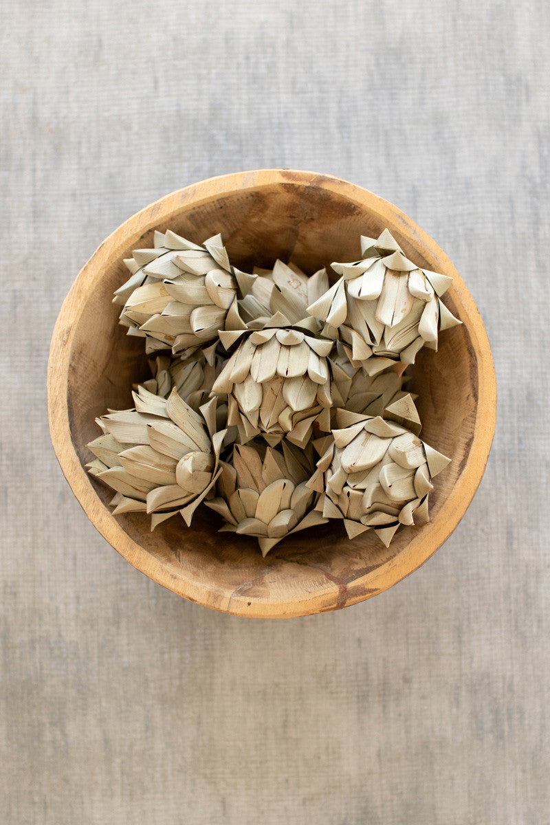 Bag of 9 Faux Artichokes \ Natural