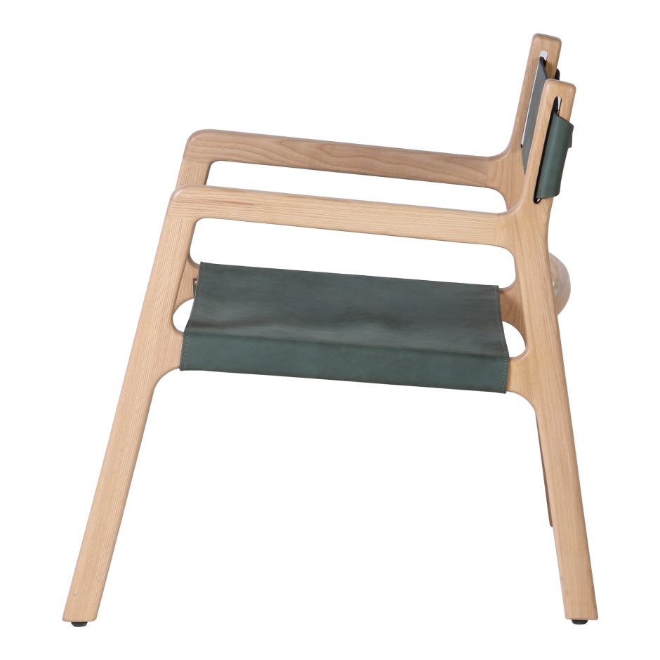 Kolding chair seagrass green leather QN-1028-27