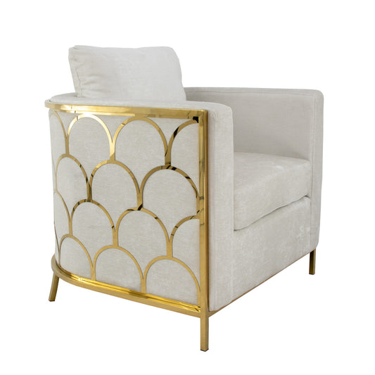 Verona Gold and Grey Chair