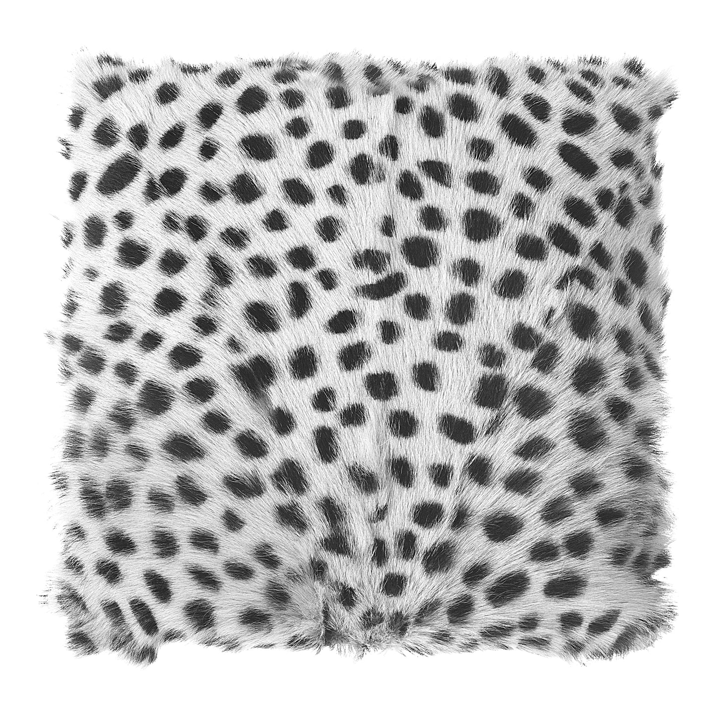 Spotted Goat Fur Pouf Light Grey SKU: XU-1016-15