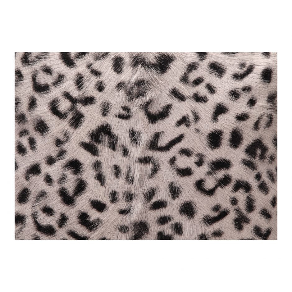 Spotted Goat Fur Pillow Grey Leopard