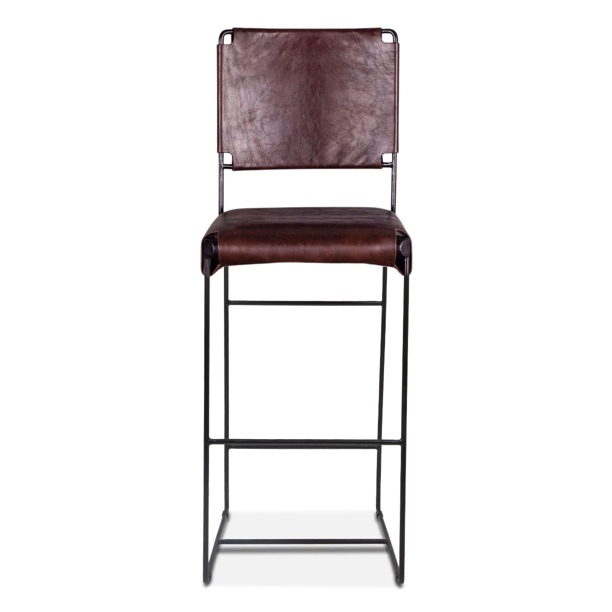 New York Bar Chair Chocolate Leather FNY-BC18-CH-GG