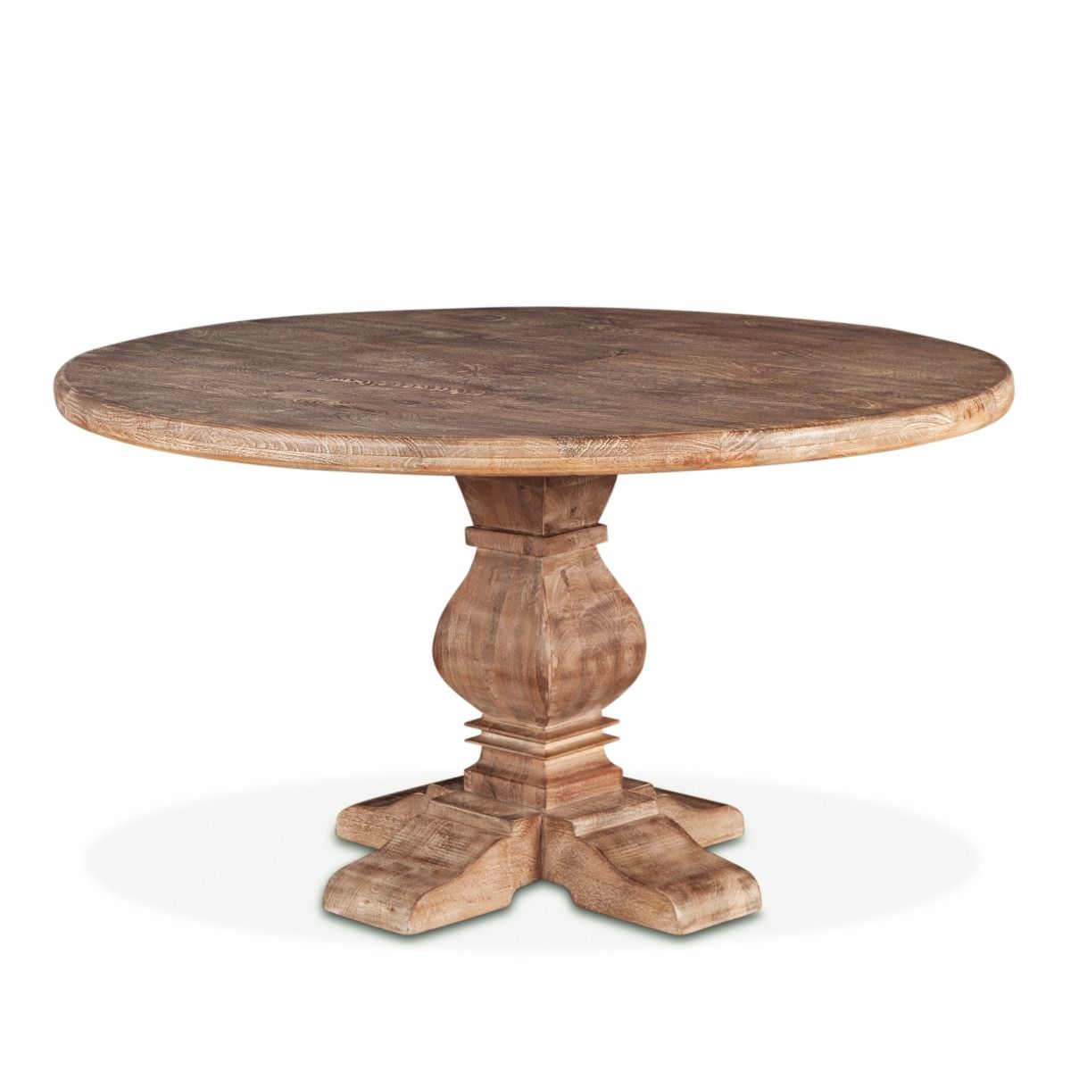 San Rafael 48" Round Dining Table Antique Oak