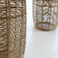 Set of 2 Woven Seagrass Barrel Planters