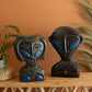 Set of 2 Hand-Hammered Painted People Tabletop Sculptures