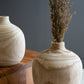 Set of 5 Carved Wooden Bulb Vases