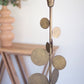 Set of 2 Antique Brass Candle Holders with Round Discs