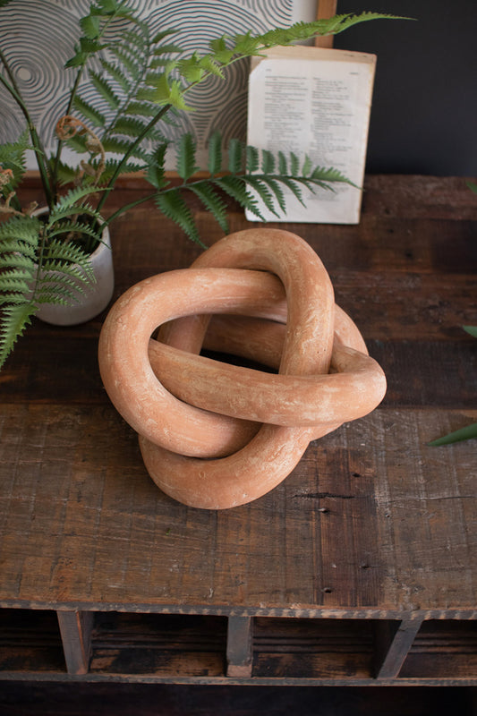 Large Clay Linking Loops Sculpture