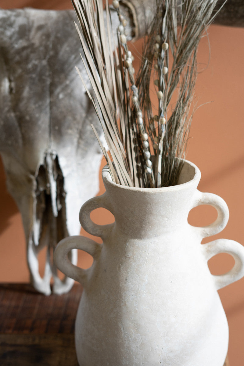 Paper Mache Vase with Four Handles