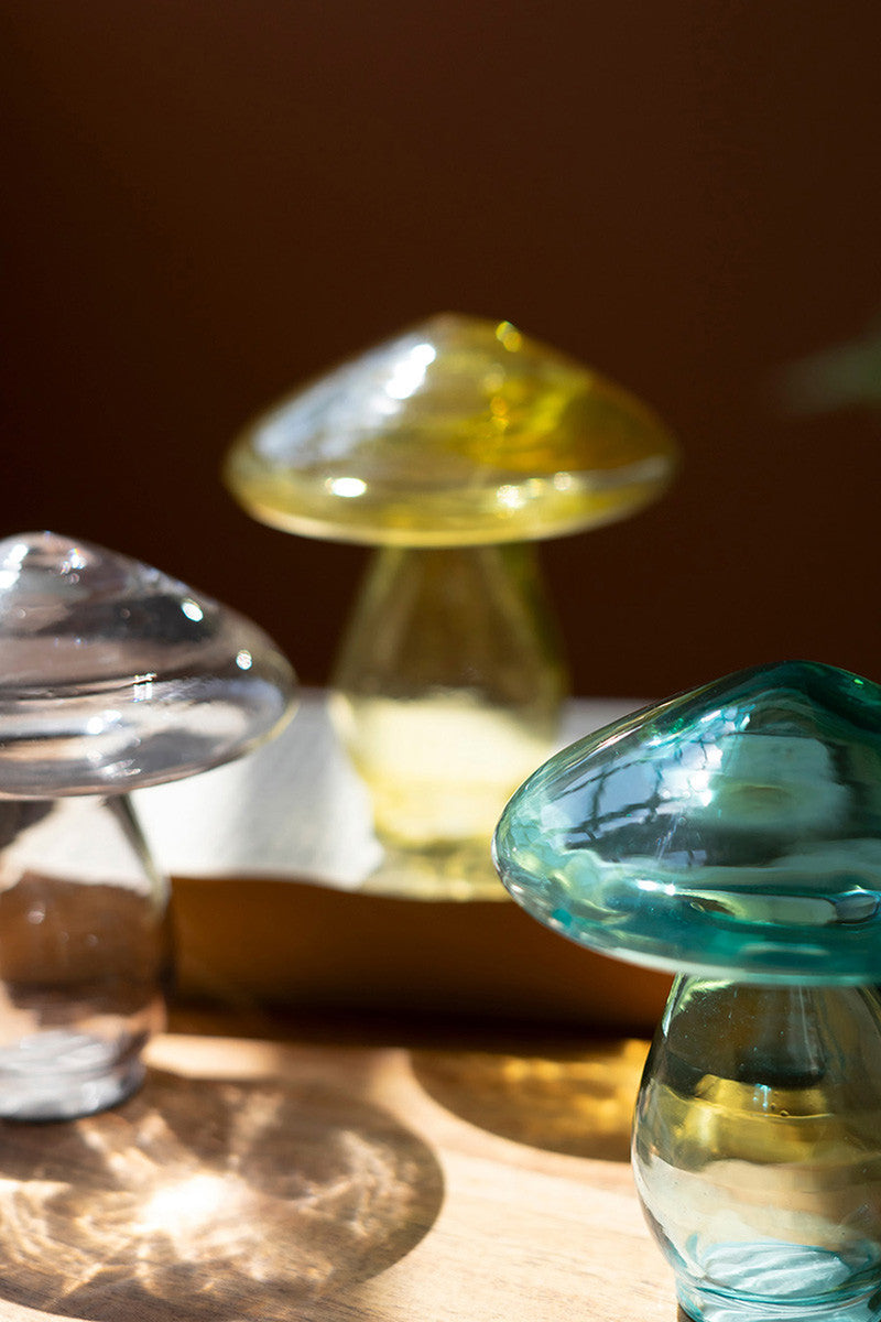 Set of 3 Glass Mushrooms