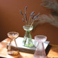 Set of 3 Glass Vase and Taper Holders