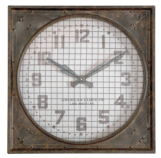 Warehouse Wall Clock W/ Grill 06083