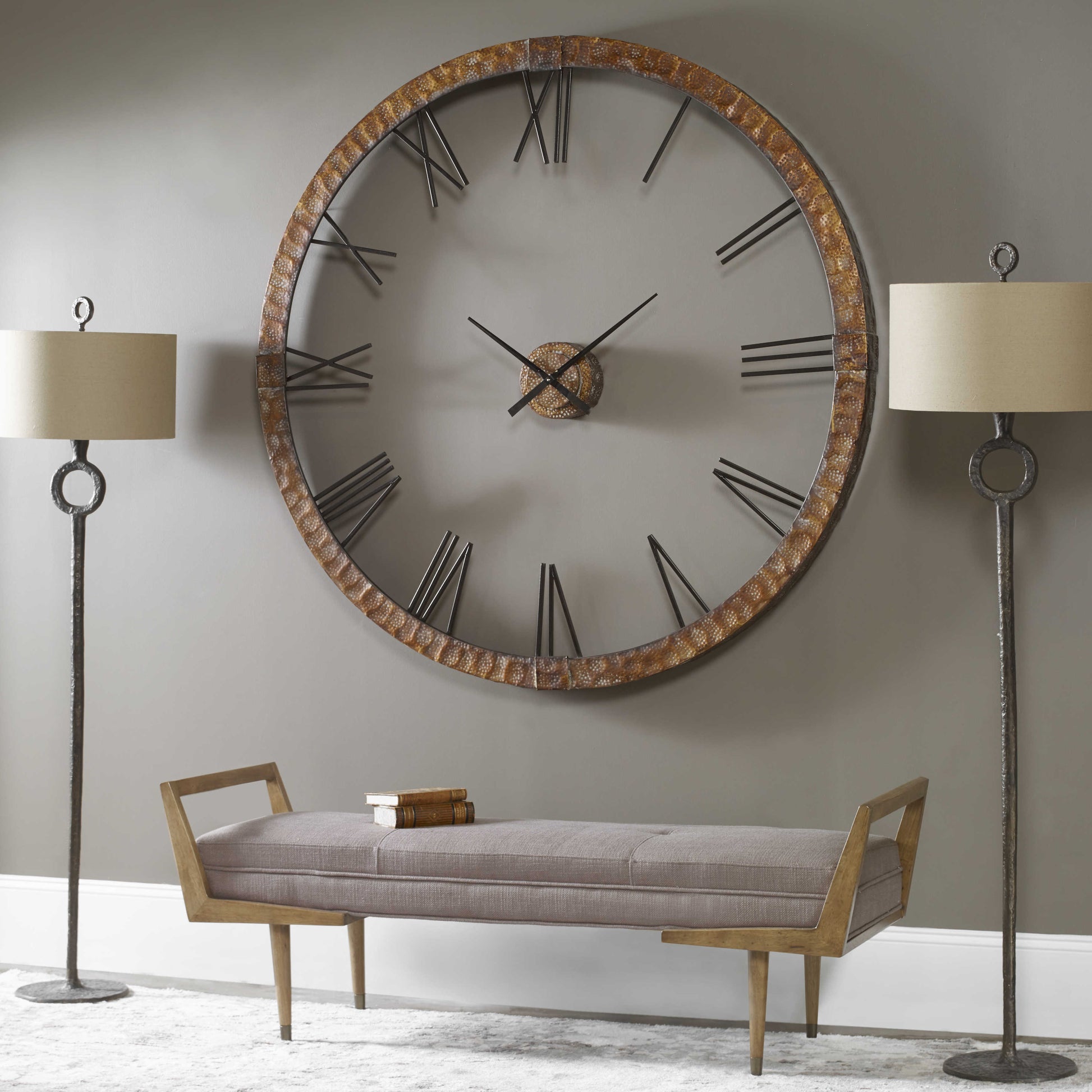 Amarion 60" Copper Wall Clock Uttermost 06655