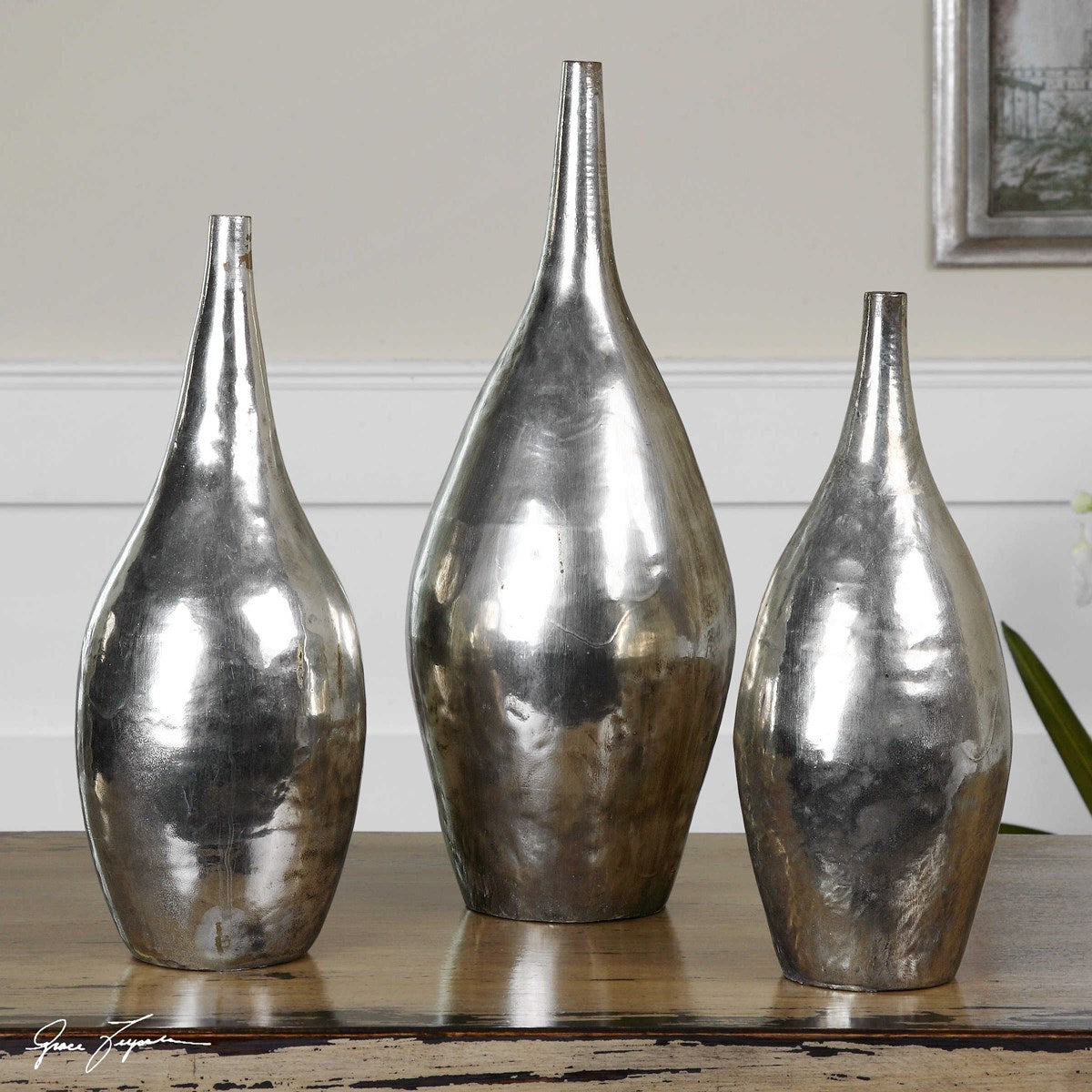 Rajata Vases Set of 3