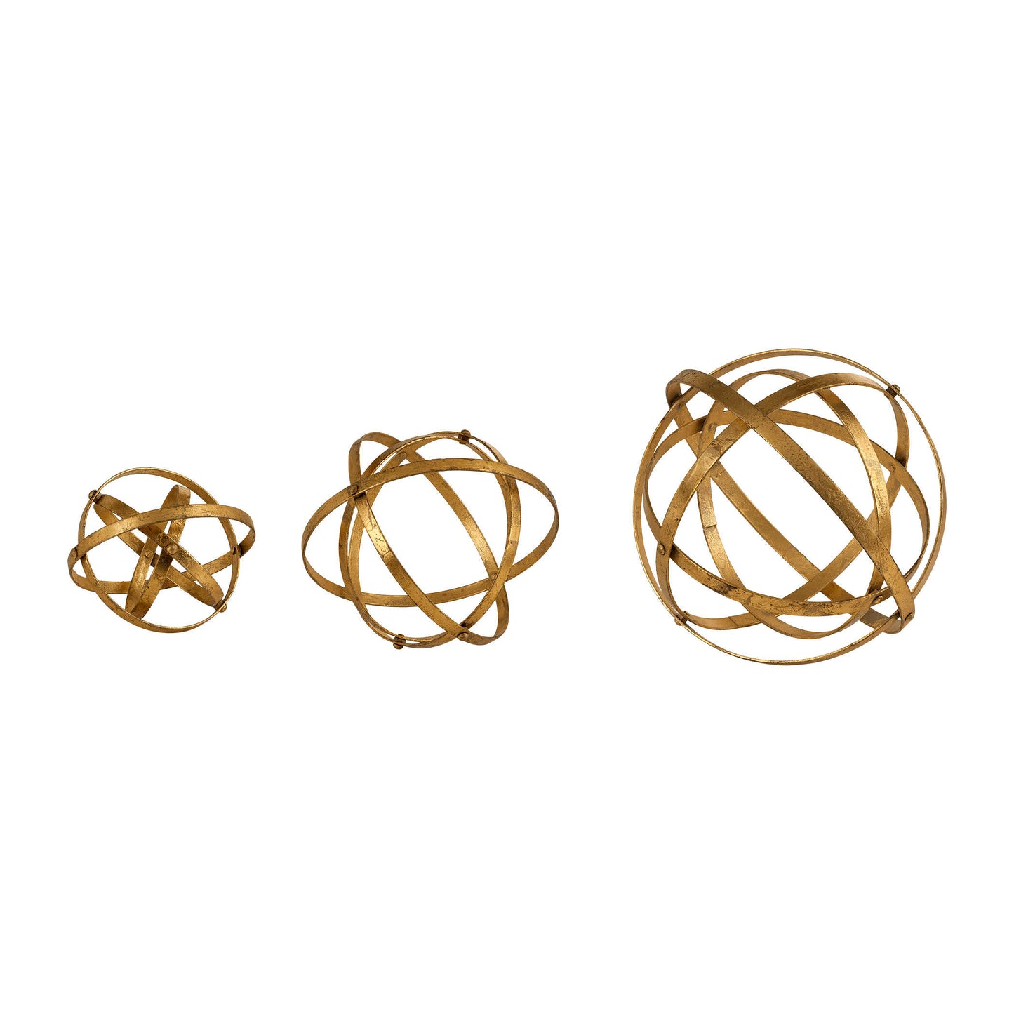Stetson Spheres, Gold Set of 3