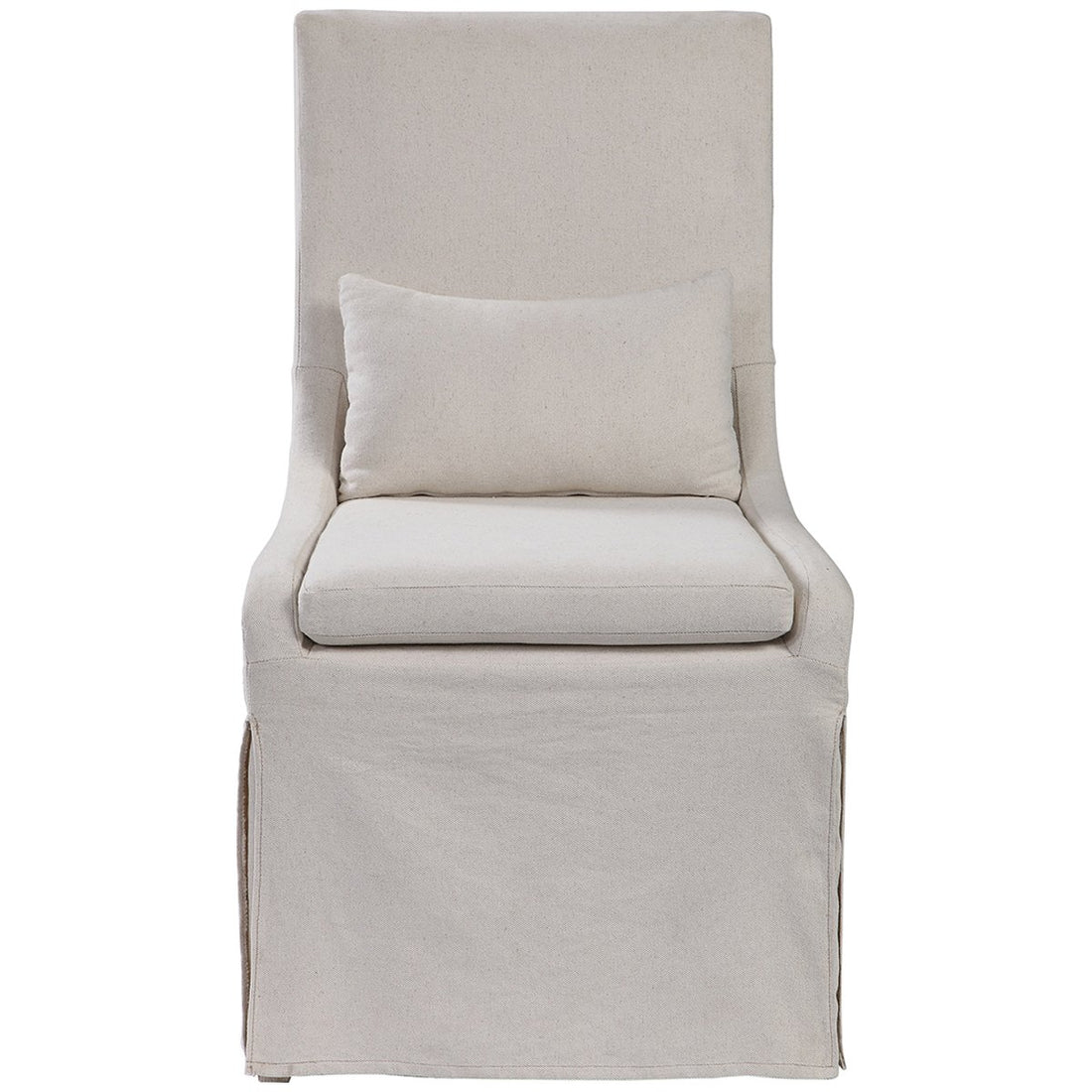 Coley 23" Wide Modern Linen Slip-Covered Wood Frame Armless Chair 23493