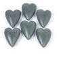 Hand Carved Stone Hearts-Dark Grey-Set Of Six