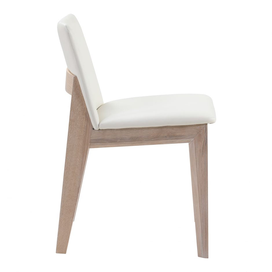 Deco Oak Dining Chair White Set Of 2