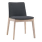 Deco Oak Dining Chair Grey Set of 2