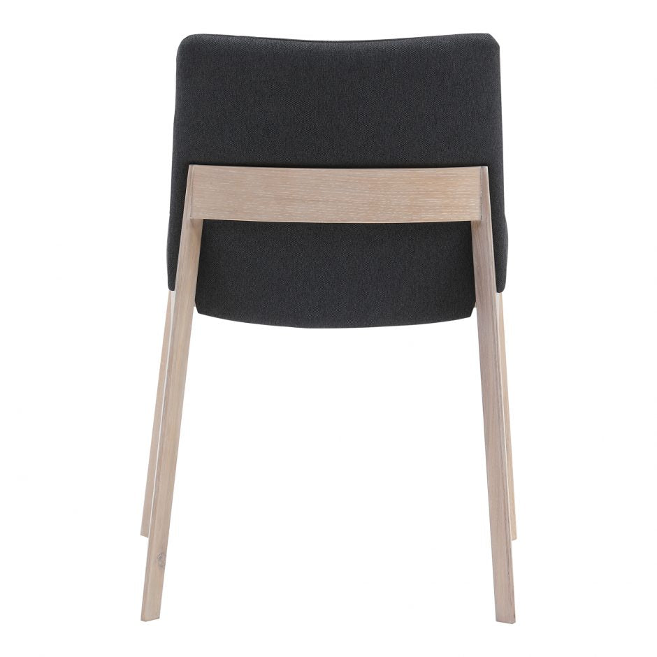 Deco Oak Dining Chair Grey Set of 2