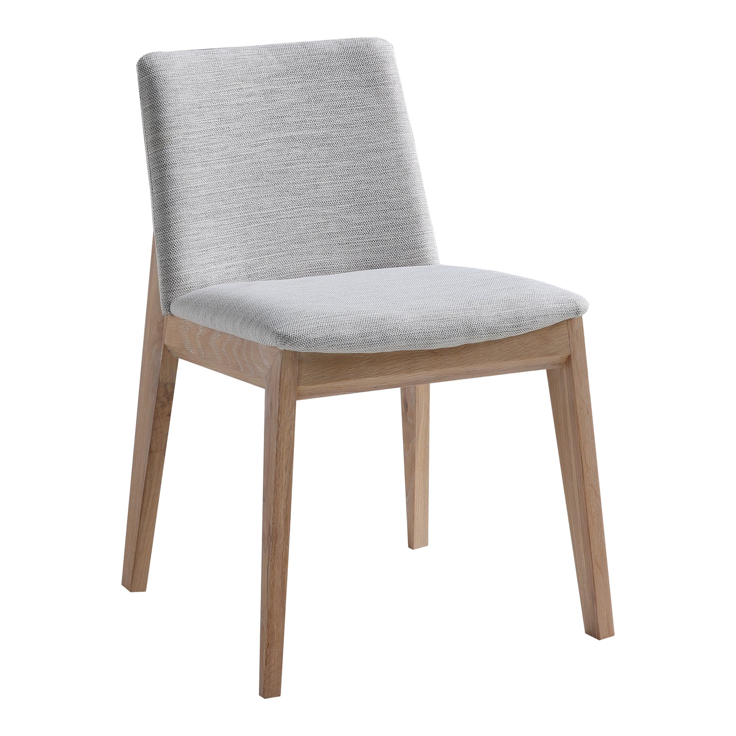 Deco Oak Dining Chair Light Grey Set of 2