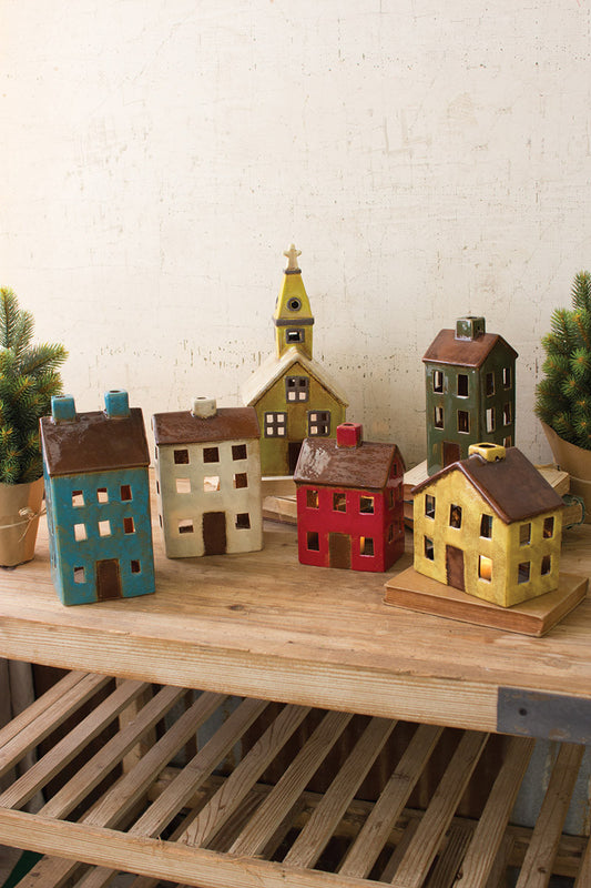 Ceramic Village Set of 6