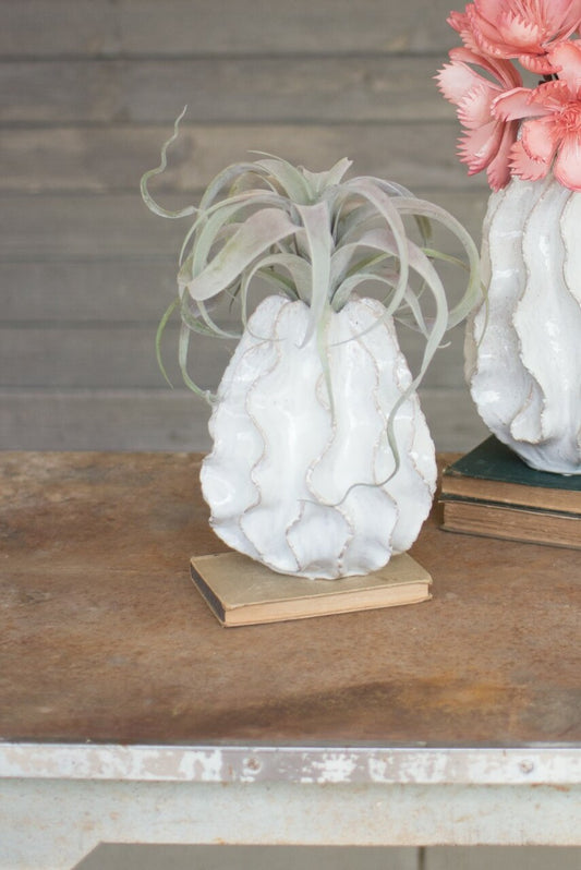 Ceramic Ruffle Vase - Small