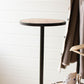 Metal and Wood Coat Rack with Round Shelves