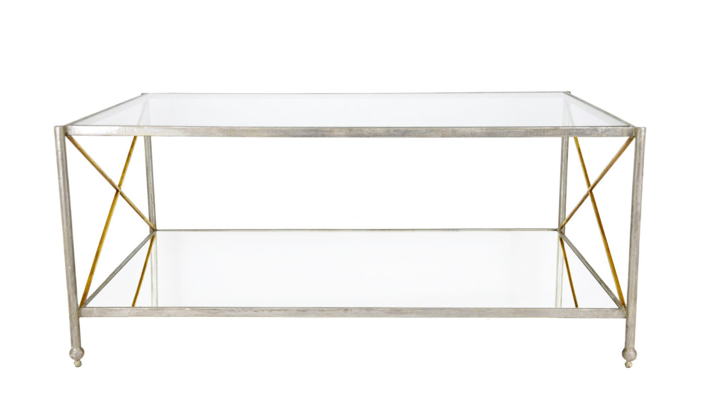 Silver and Gold Rectangle Coffee Table
