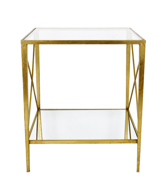 Gold Square Side Table