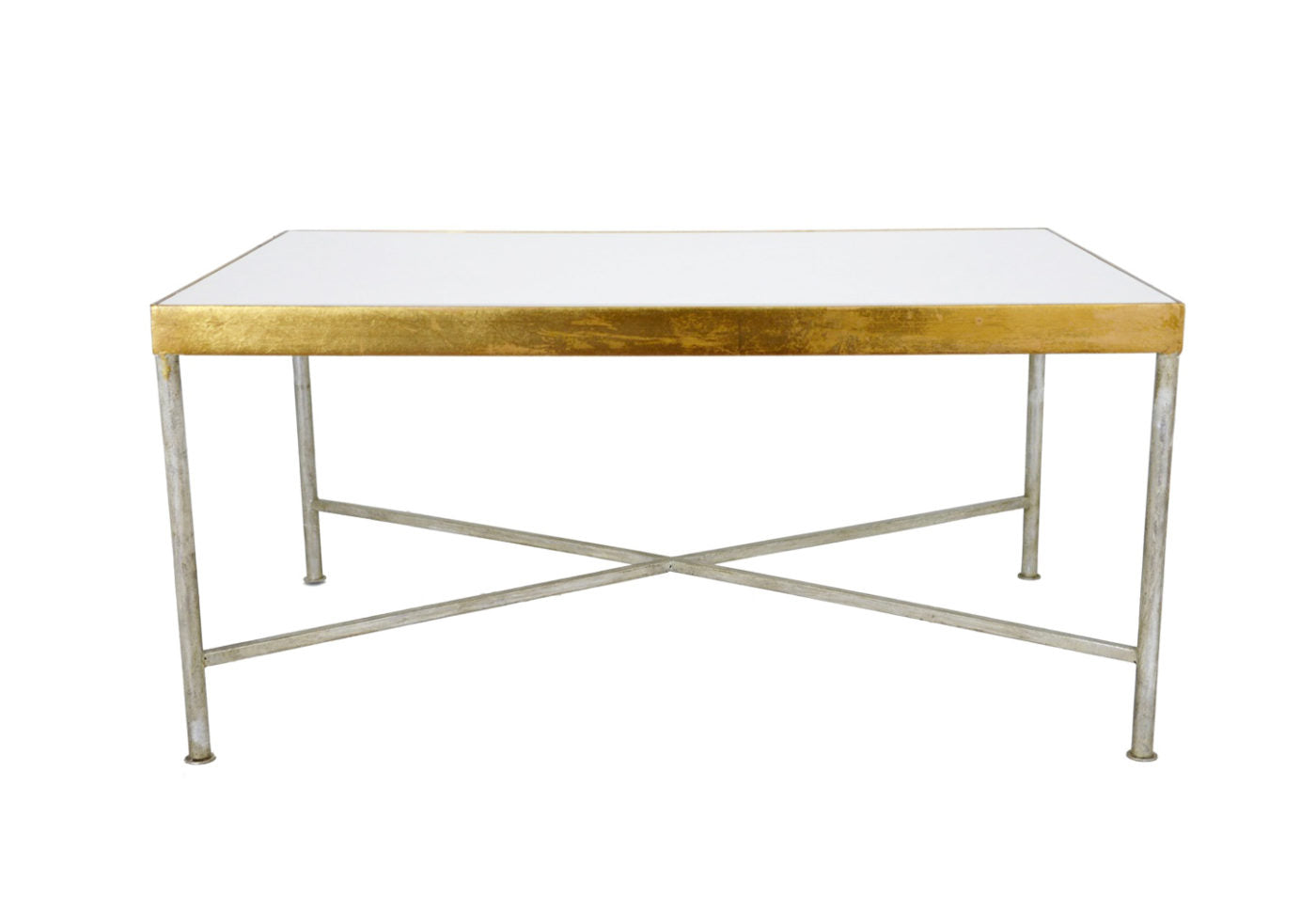 Silver and Gold Rectangle Coffee Table