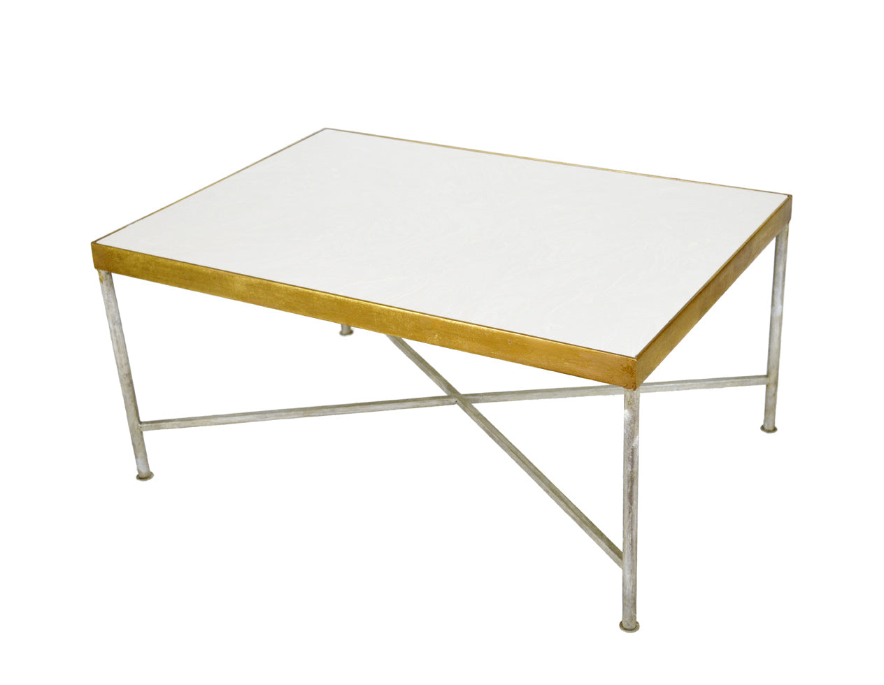 Silver and Gold Rectangle Coffee Table