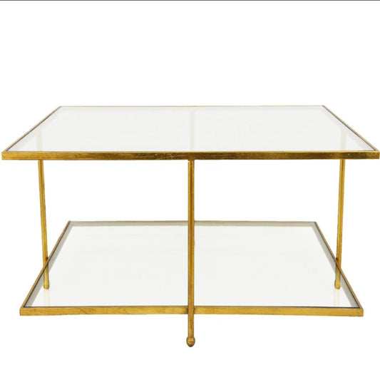 Gold Rectangle Coffee Table