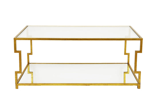 Gold Rectangle Coffee Table