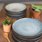 Ceramic Dinner Plates and Bowls - Blue