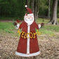 Painted Metal Welcome Santa Yard Art