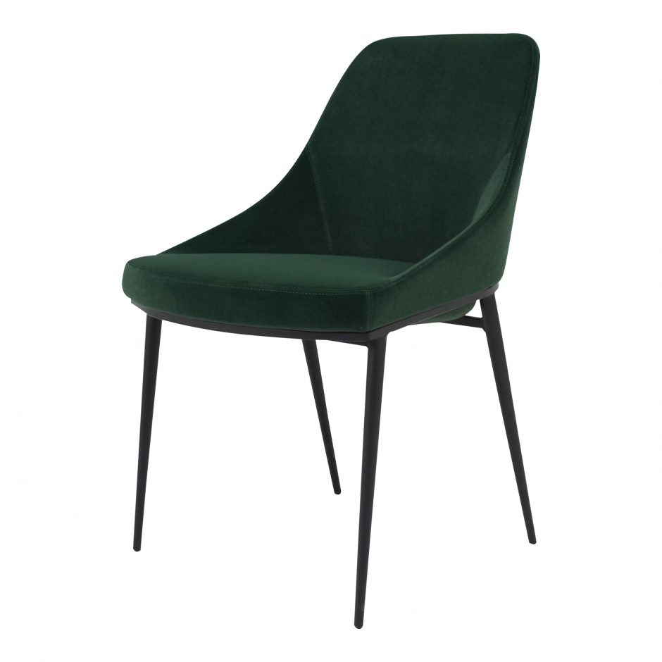 Sedona Dining Chair Green Velvet- Set of 2