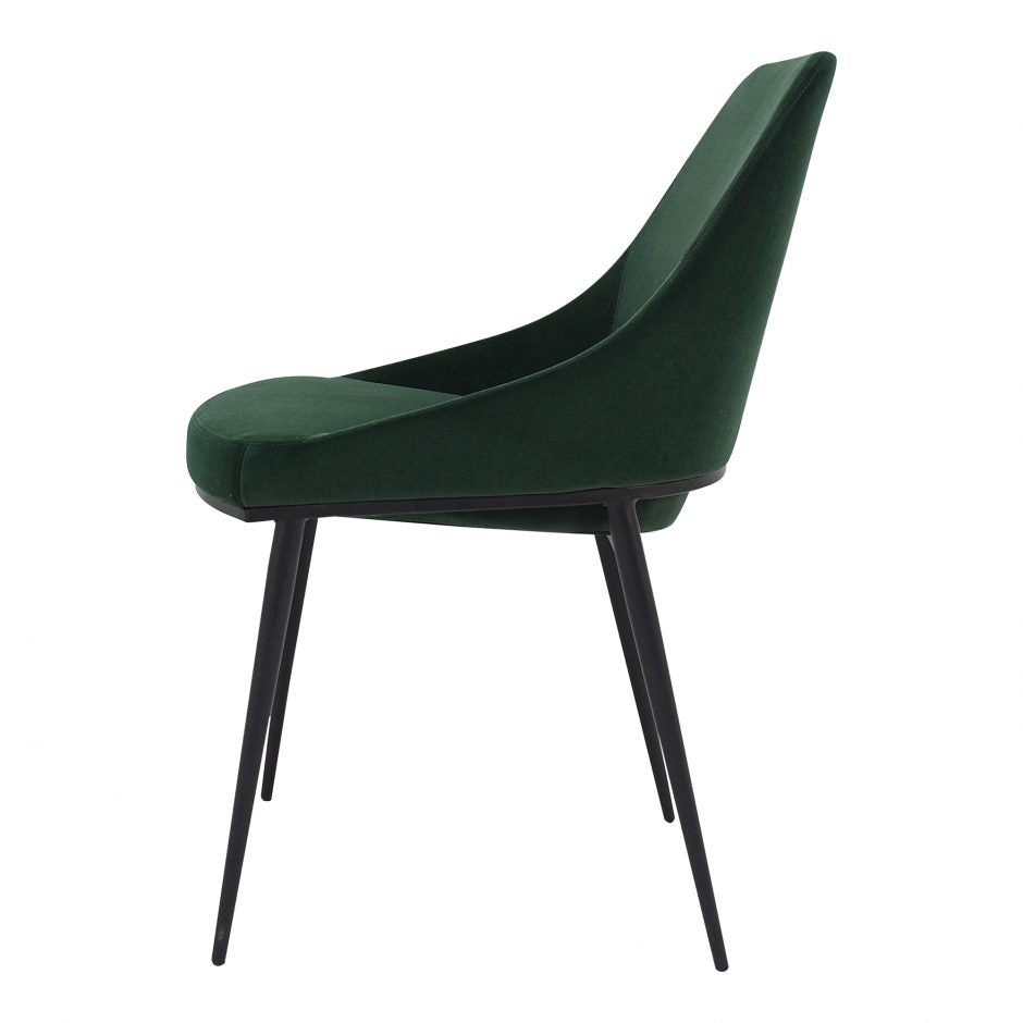 Sedona Dining Chair Green Velvet- Set of 2