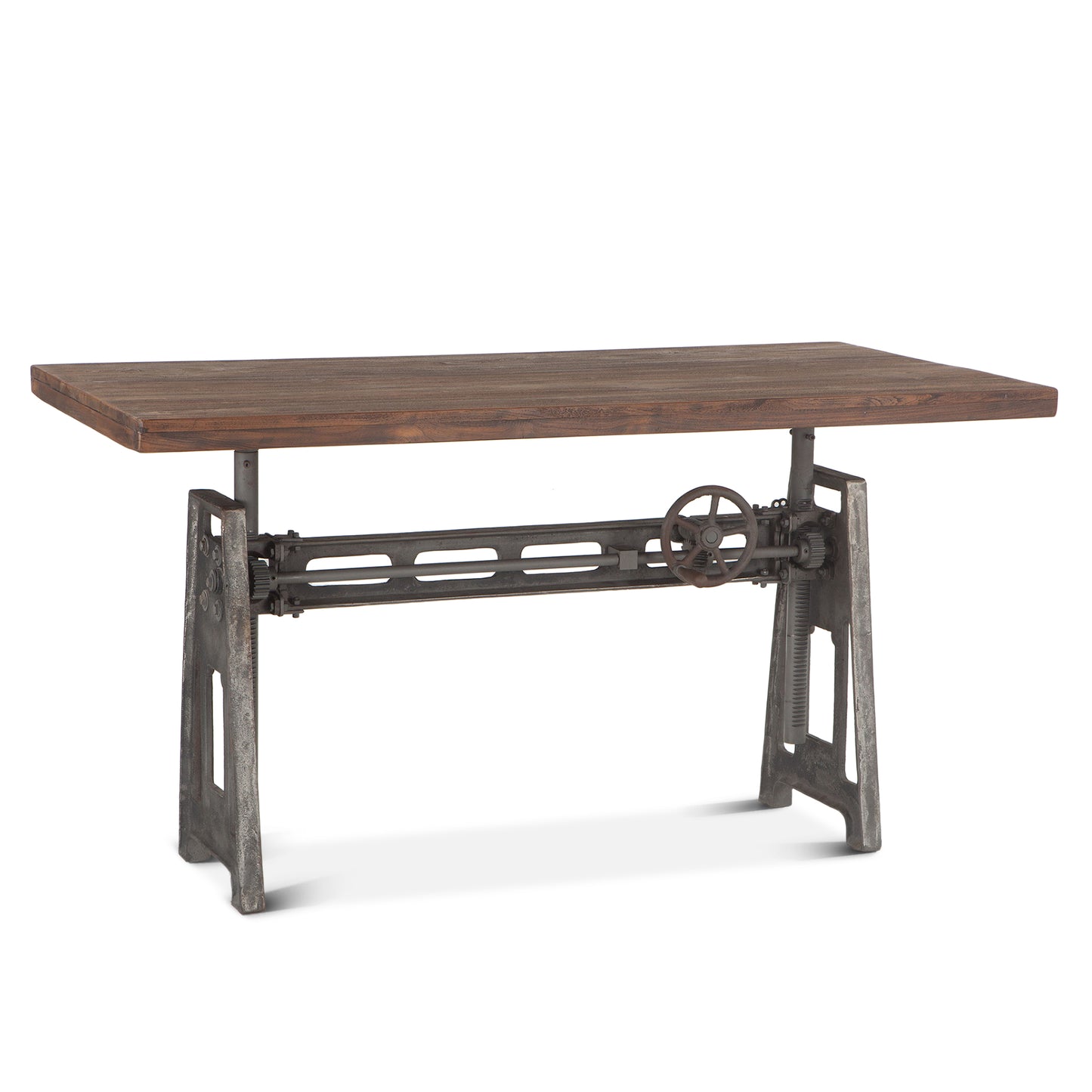 Industrial Loft 60" Adjustable Crank Desk Weathered Gray FIL-OD60GZ