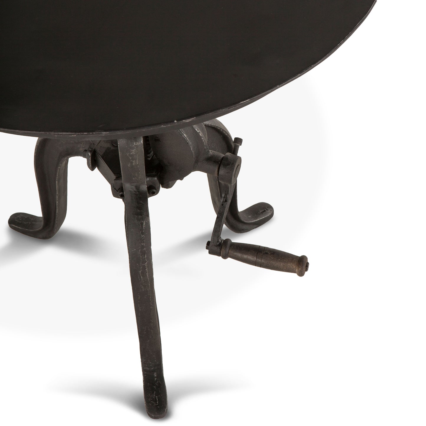 Industrial Loft 24" Adjustable Round Table Matte Black